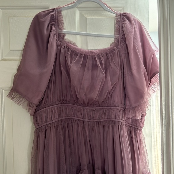 Baltic born Magdalena tulle Maxi dress. Dusty orchid. - Picture 3 of 5